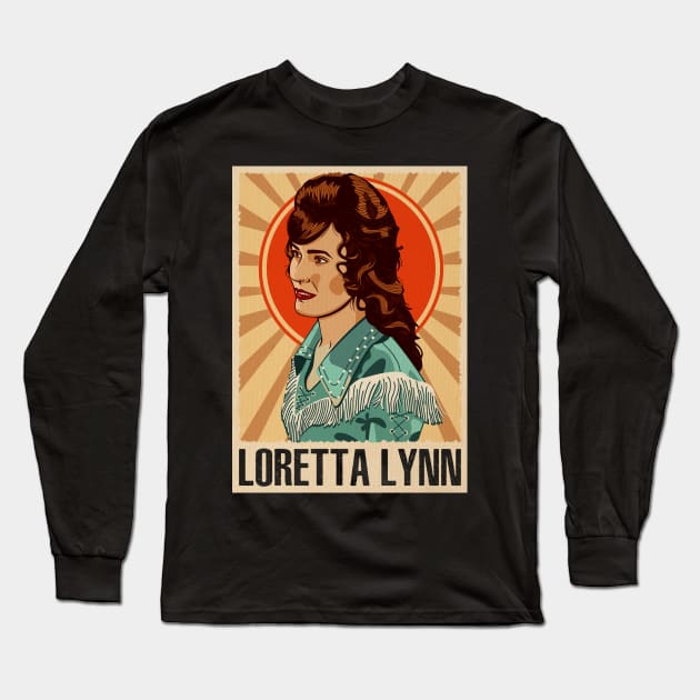 Loretta's Unapologetic Voice Embrace the Raw Emotion on a Tee Long Sleeve T-Shirt by Skye Bahringer